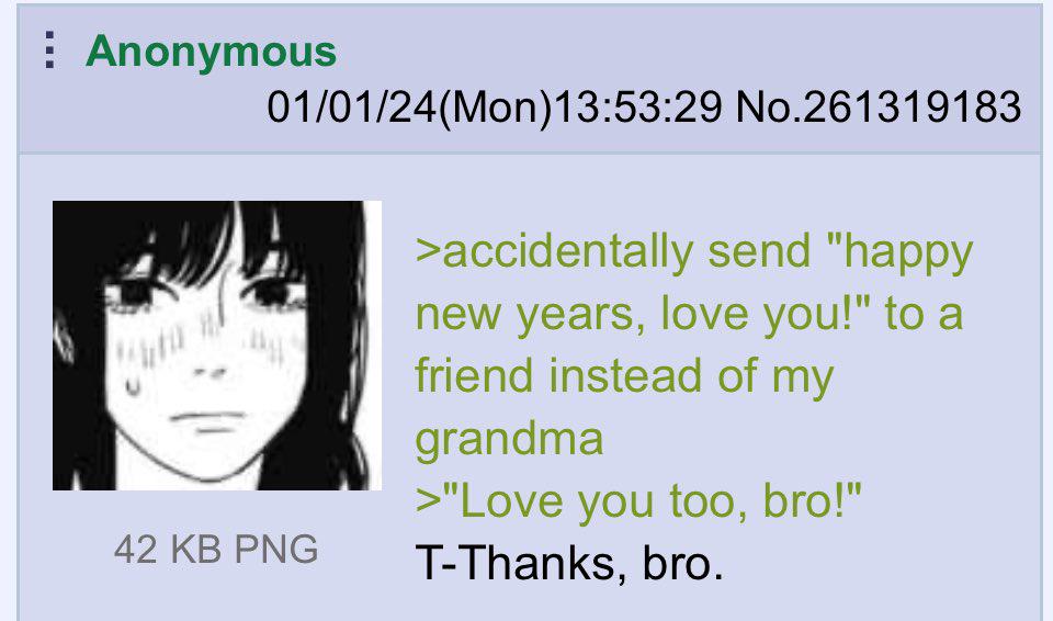 New Years green text meme